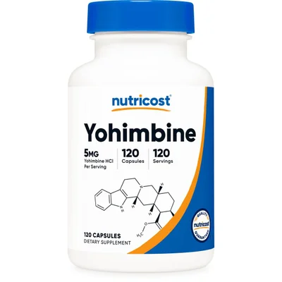 نوتريكوست (Nutricost) يوهمبين مكمل عشبي، يدعم حرق الدهون والأداء الرياضي، كبسولات، 5 ملغ - 120 كبسولة