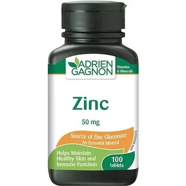 Adrien Gagnon Zinc Supplement, Supports Immune Function, Wound Healing & Cellular Growth, Tablets, 50mg - 100 Count