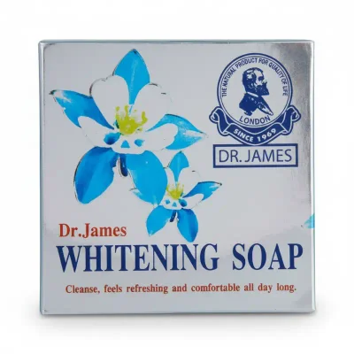 دكتور جيمس (Dr. James) صابون تفتيح البشرة، لتفتيح وتوحيد لون البشرة، قالب صابون - 80 غم