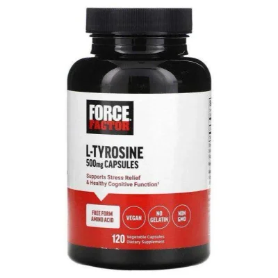 Force Factor L-Tyrosine for Cognitive Support, Capsules - 120 Count