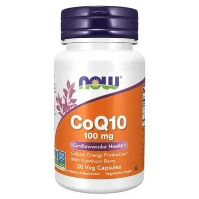 NOW CoQ10 (Coenzyme Q10) for Cellular Energy Support & Antioxidant, Capsules - 30 Count