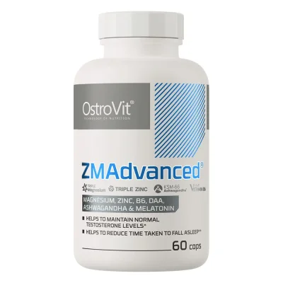 OstroVit ZMA Supplement for Muscle Recovery & Sleep Support, Capsules - 60 Count