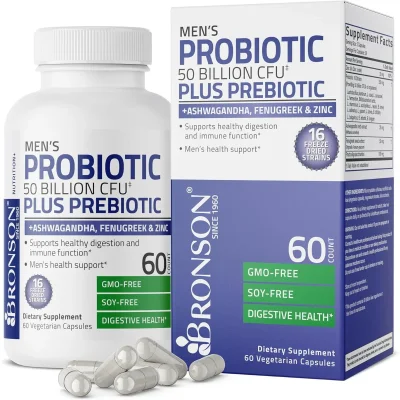 Probiotic Men 50 Billion CFU 60 Capsules - Bronson