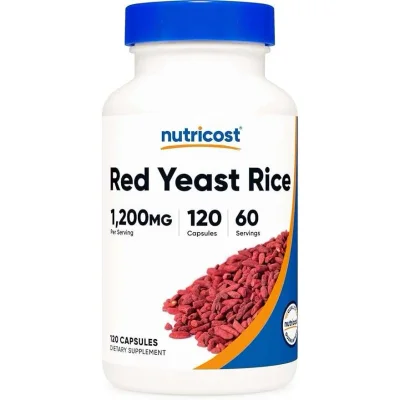 Nutricost Red Yeast Rice, Supports Healthy Cholesterol Levels, Capsules - 120 Count
