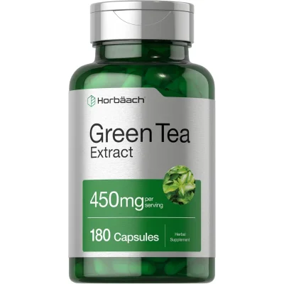 Horbaach Green Tea Extract Antioxidant Support, Capsules - 180 Count