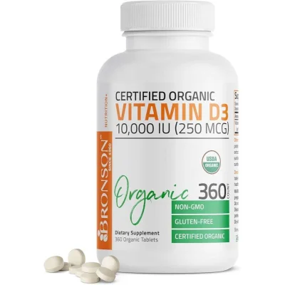 BRONSON Vitamin D3, Bone & Immune Support, 10000 IU - 360 Softgels