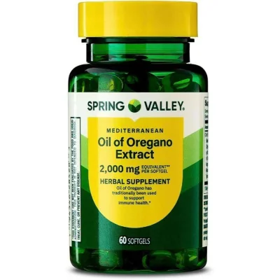 Spring Valley Oil of Oregano Extract for Immune Support & Antioxidant, 2000mg, 60 Softgels