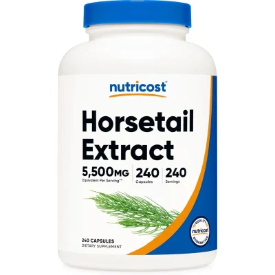 نوتريكوست (Nutricost) مستخلص ذيل الحصان لدعم الشعر والبشرة والأظافر، كبسولات - 240 كبسولة