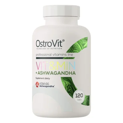 OstroVit Vitamin + Ashwagandha KSM-66, Comprehensive Nutritional Support & Stress Adaptation, Tablets - 120 Count