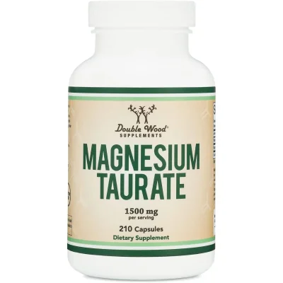 دبل وود سبليمنتس (Double Wood Supplements) ماغنسيوم تورات، يدعم صحة القلب والجهاز العصبي والعضلات، كبسولات - 210 كبسولة