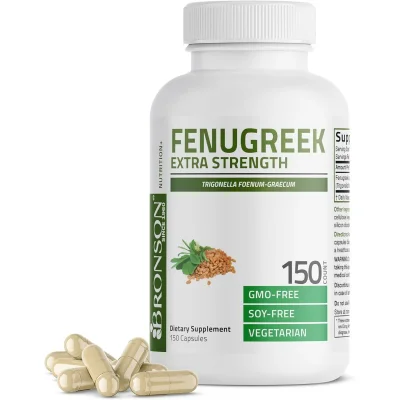 Bronson Fenugreek for Blood Sugar & Digestion Support, Capsules - 150 Count