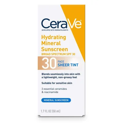 سيرفي (Cerave) واقي شمسي معدني مرطب ملون SPF30 - 50 مل