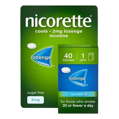 نيكوريت (Nicorette) أقراص استحلاب للمساعدة على الإقلاع عن التدخين، تخفيف أعراض الانسحاب والاشتياق، 2 ملغ - 40 قرصًا