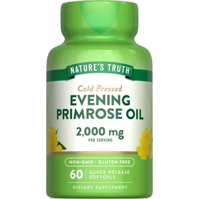 Nature's Truth Evening Primrose Oil 2000mg, Supports Skin Health & Hormonal Balance - 60 Softgels