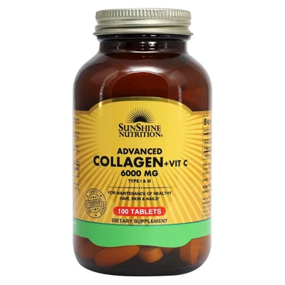 Sunlight Nutritions Collagen Plus Vitamin C for Skin & Joint Support, Capsules - 90 Count