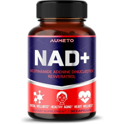 أوميتو (AUMETO) مكمل NAD+ ريسفيراترول لدعم الطاقة الخلوية والشيخوخة الصحية، كبسولات - 150 كبسولة