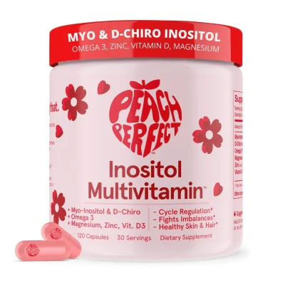 Peach Perfect Inositol Multivitamin for Overall Health Support, Capsules - 120 Count