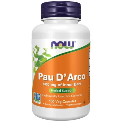 NOW Foods Pau D'Arco, Immune System Support, Capsules - 100 Count