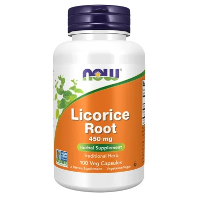 NOW Foods Licorice Root for Digestive, Respiratory & Adrenal Support, Vegetarian Capsules - 100 Count