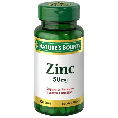 Nature's Bounty Zinc 50mg, Dietary Supplement - 100 Tablets