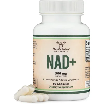 دبل وود (Double Wood) مكمل NAD+ لدعم الطاقة الخلوية، كبسولات - 60 كبسولة