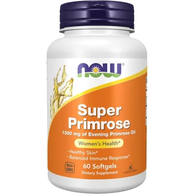 Now Foods Super Primrose, Supports Skin Health & Hormonal Balance, Evening Primrose Oil, 60 Softgels