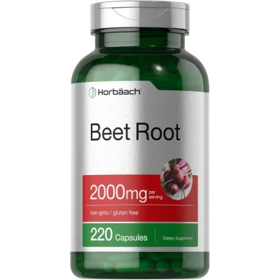 Horbaach Beet Root Extract for Cardiovascular Health Support, Capsules - 220 Count