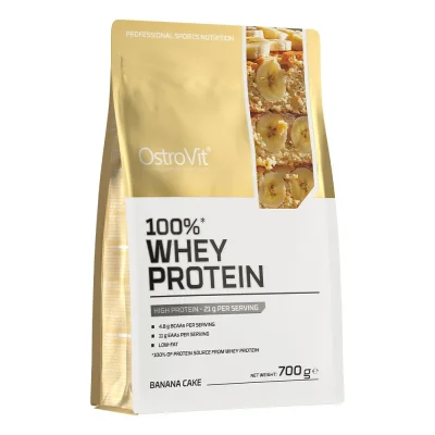 OstroVit Whey Protein Banana Cake Flavor, Muscle Growth Support, Powder - 700g