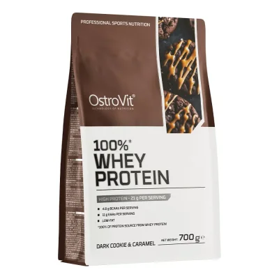 OstroVit Whey Protein, Dark Cookie & Caramel Flavor - Muscle Growth Support, Powder - 700g