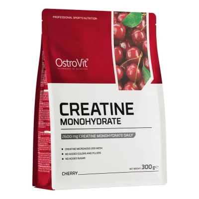 OstroVit Creatine Monohydrate, Enhances Athletic Performance & Muscle Strength, Powder - 300g