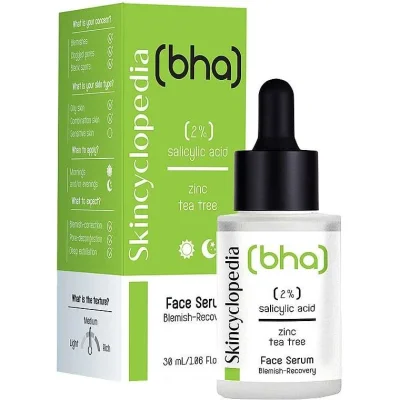 Skincyclopedia BHA 2% Salicylic Acid Face Serum — Zinc & Tea Tree, 30ml