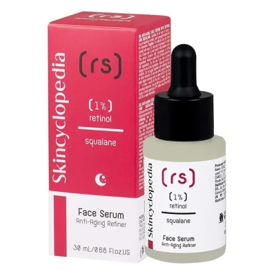Skincyclopedia Retinol Face Serum for Wrinkle Reduction & Elasticity Improvement, 1% Retinol - 30ml