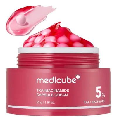 ميديكيرب (Medicube) كريم كبسولة نياسيناميد 5%، لتقليل فرط التصبغ وعلامات حب الشباب، وتقوية حاجز البشرة - 55 غم