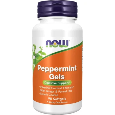 NOW Peppermint Oil Digestive Comfort, Softgels - 90 Count
