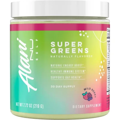 SUPER GREENS Greens Supplement, Supports Overall Health & Energy, Powder - 219g