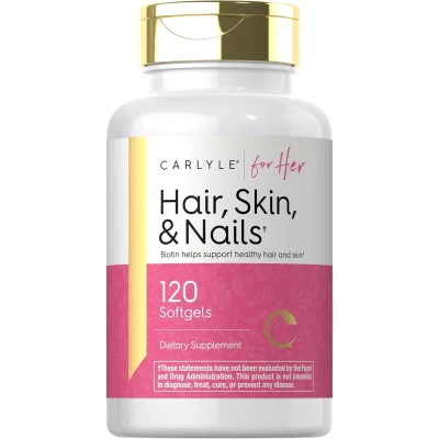 Carlyle Hair, Skin, Nails Supplement, Supports Healthy Growth - 120 Softgels