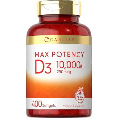 Carlyle Vitamin D3, Bone & Immune Support, Capsules - 400 Count