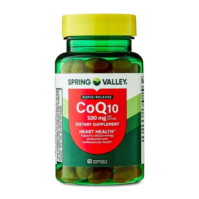 Spring Valley CoQ10 for Energy Support & Heart Health, 100mg - 60 Softgels