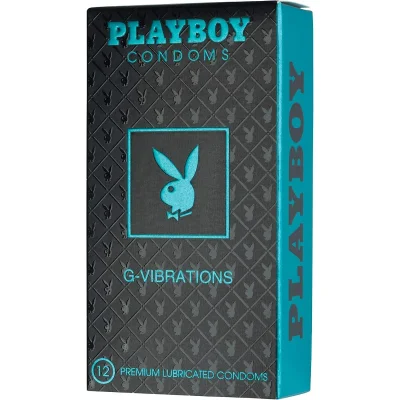 بلاي بوي (Playboy) واقيات ذكرية جي-فايبريشنز - 12 قطعة