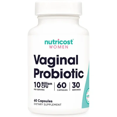 Nutricost Vaginal Probiotic, Supports Healthy Vaginal Microbiome, Capsules - 60 Count
