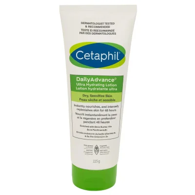 Cetaphil Daily Advance Ultra Hydrating Lotion for Dry, Sensitive Skin, Long-Lasting Hydration - 225g