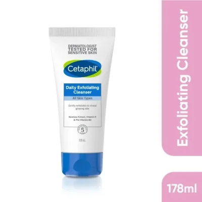 Cetaphil Gentle Exfoliating Cleanser, Removes Dead Skin Cells & Impurities - 178ml