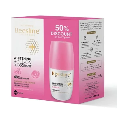 بيزلين (Beesline) مزيل عرق رول أون لتفتيح البشرة - ورد المسنين، حماية من الرائحة وتفتيح - 50 مل