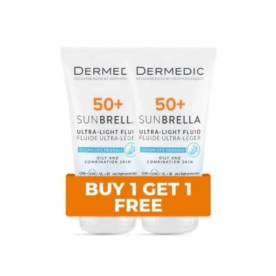 Dermedic Sunbrella Ultra-Light Fluid SPF50+ for Oily & Combination Skin, Very High Sun Protection - 40ml
