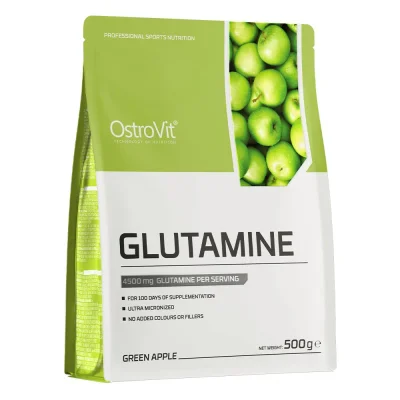 OstroVit Glutamine Green Apple Flavor, Muscle Recovery & Immune Support, Powder - 500g