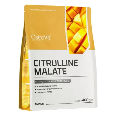OstroVit Citrulline Malate Mango Flavor, Amino Acid Supplement for Athletic Performance Support, Powder - 400g