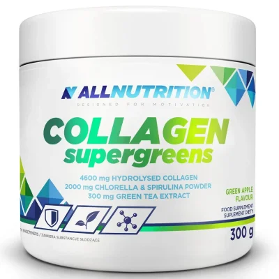 أول نوتريشن (AllNutrition) سوبر جرينز كولاجين، لدعم البشرة والشعر والمفاصل، مسحوق - 300 غم