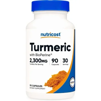 Nutricost Turmeric with BioPerine, Potent Anti-Inflammatory & Antioxidant Support, Capsules - 90 Count