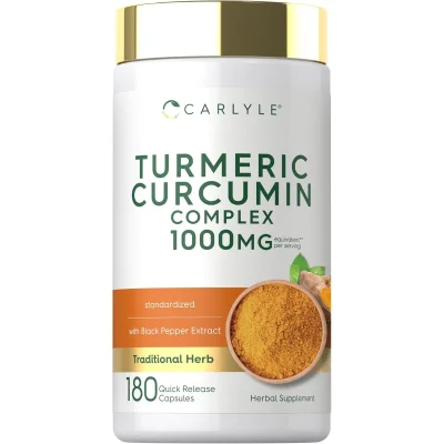 Carlyle Turmeric Curcumin Complex, Dietary Supplement, Capsules - 180 Count