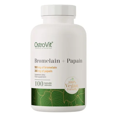 OstroVit Bromelain + Papain, Capsules - 100 Count